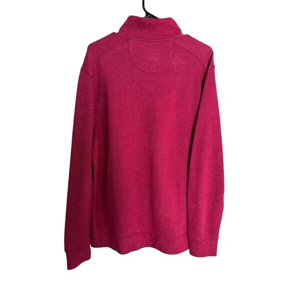 Tommy Bahama Sz Med Red Quarter Zip Pullover Casual Coastal Prep Timeless Basic - Picture 6 of 8